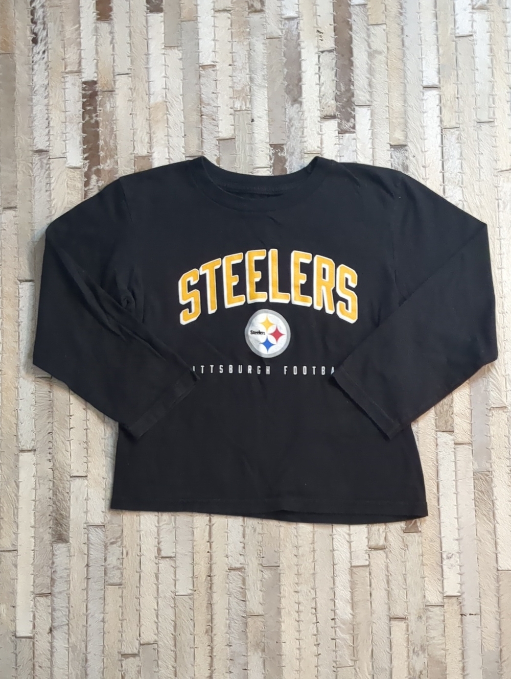 NFL Pittsburgh Steelers Kids 7X Long Sleeve Black T-Shirt